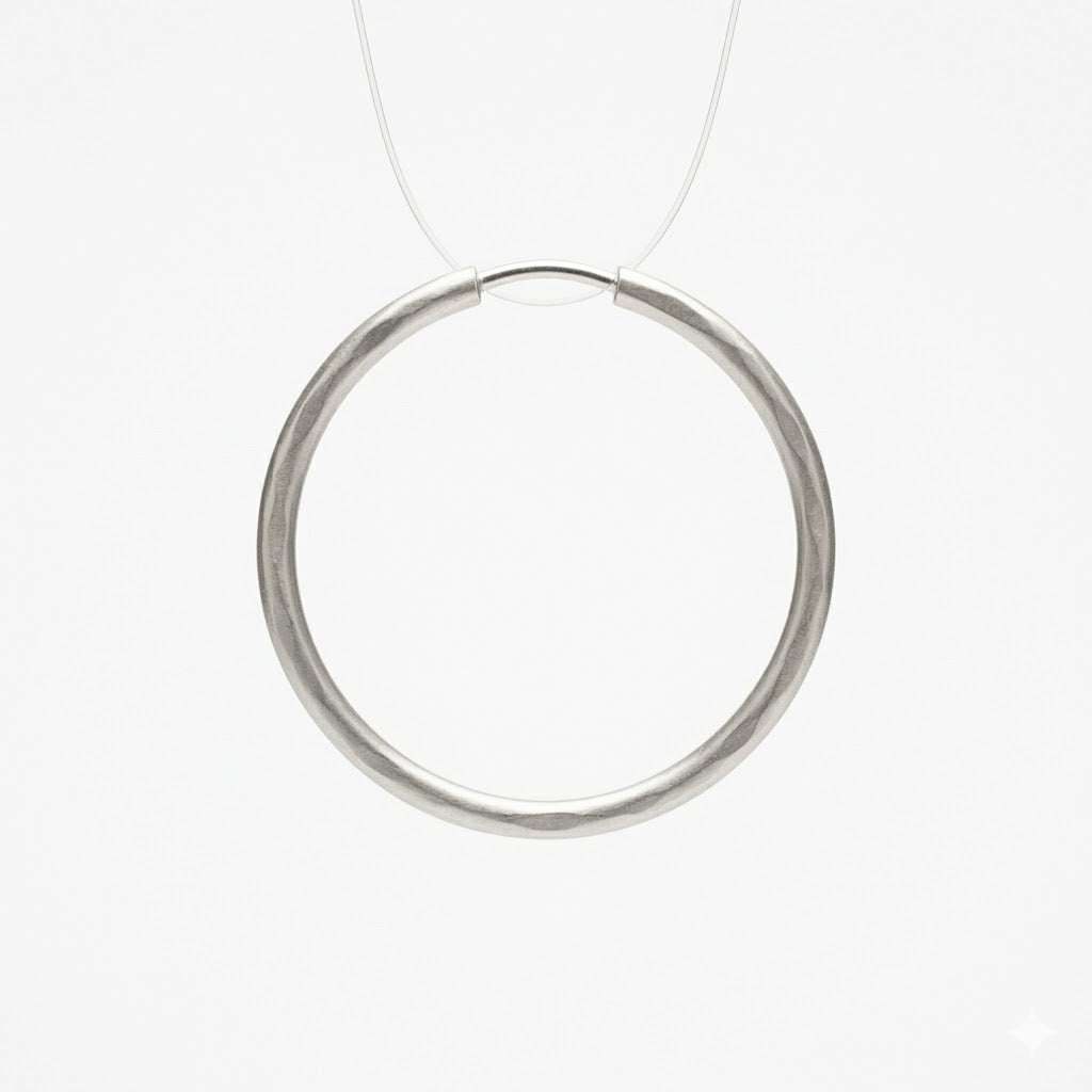 Minimalist Sterling Silver Single Hoop Earring